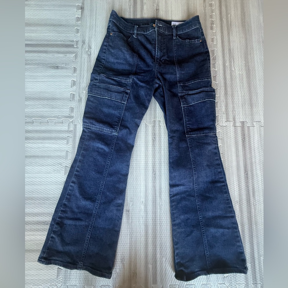 GAP Indigo High Rise Flare Jeans